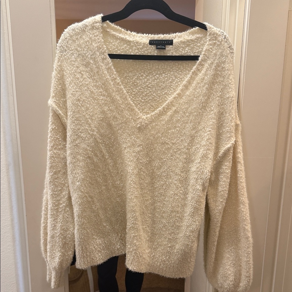 Sanctuary Cream V-Neck Sweater